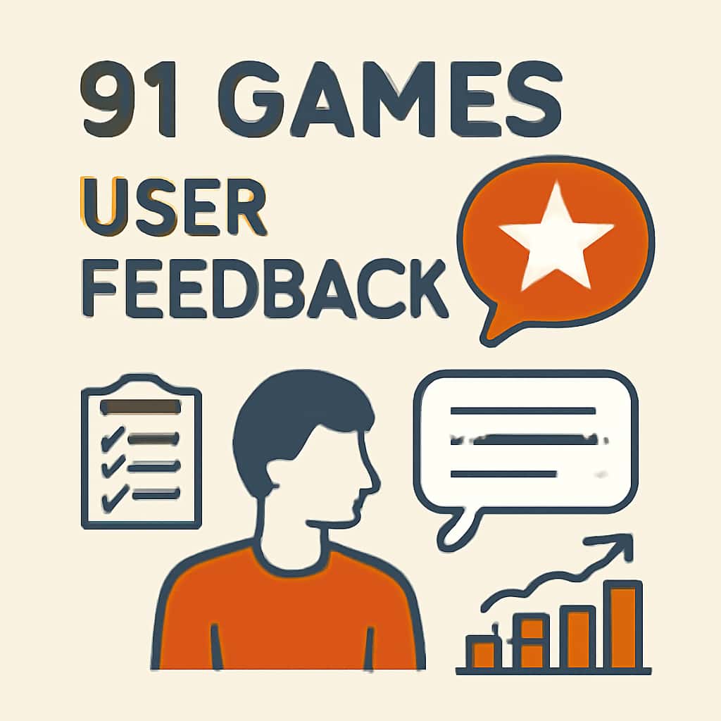An educational diagram illustrating 91 Games User Feedback.