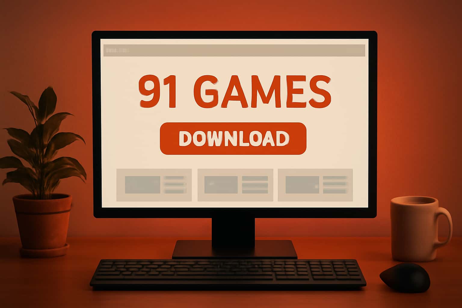 Informational scene depicting 91 Games Download with clean, professional design.