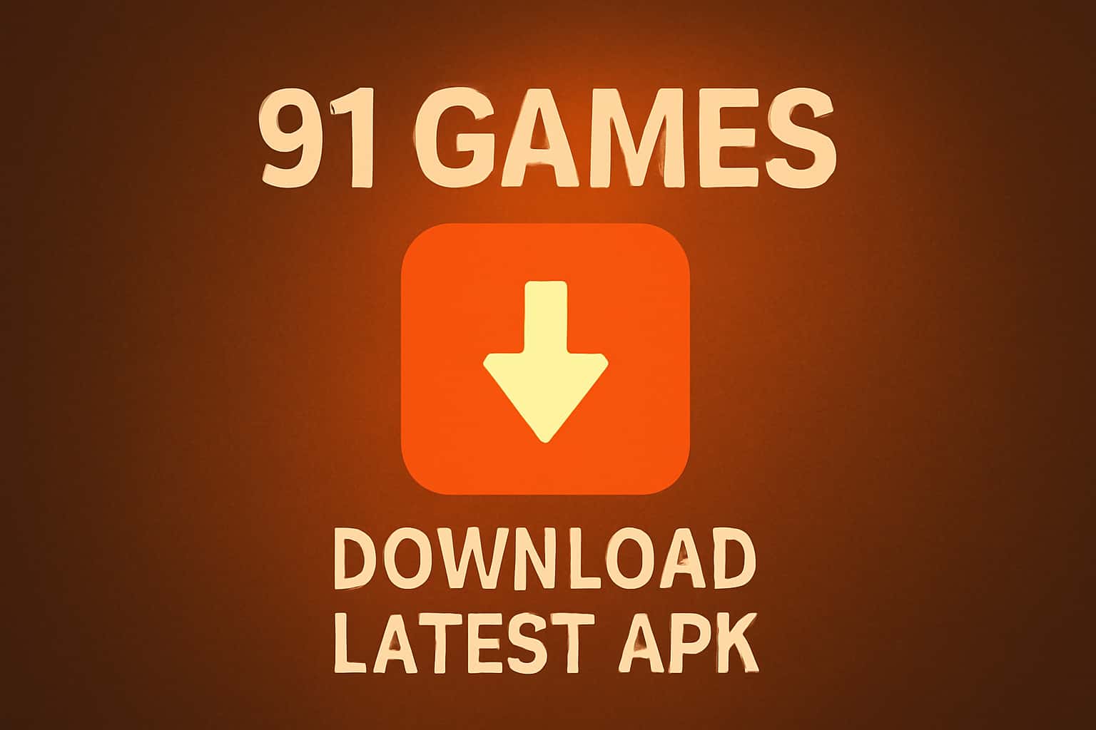 Informational scene illustrating the steps for downloading 91 Games Latest APK.