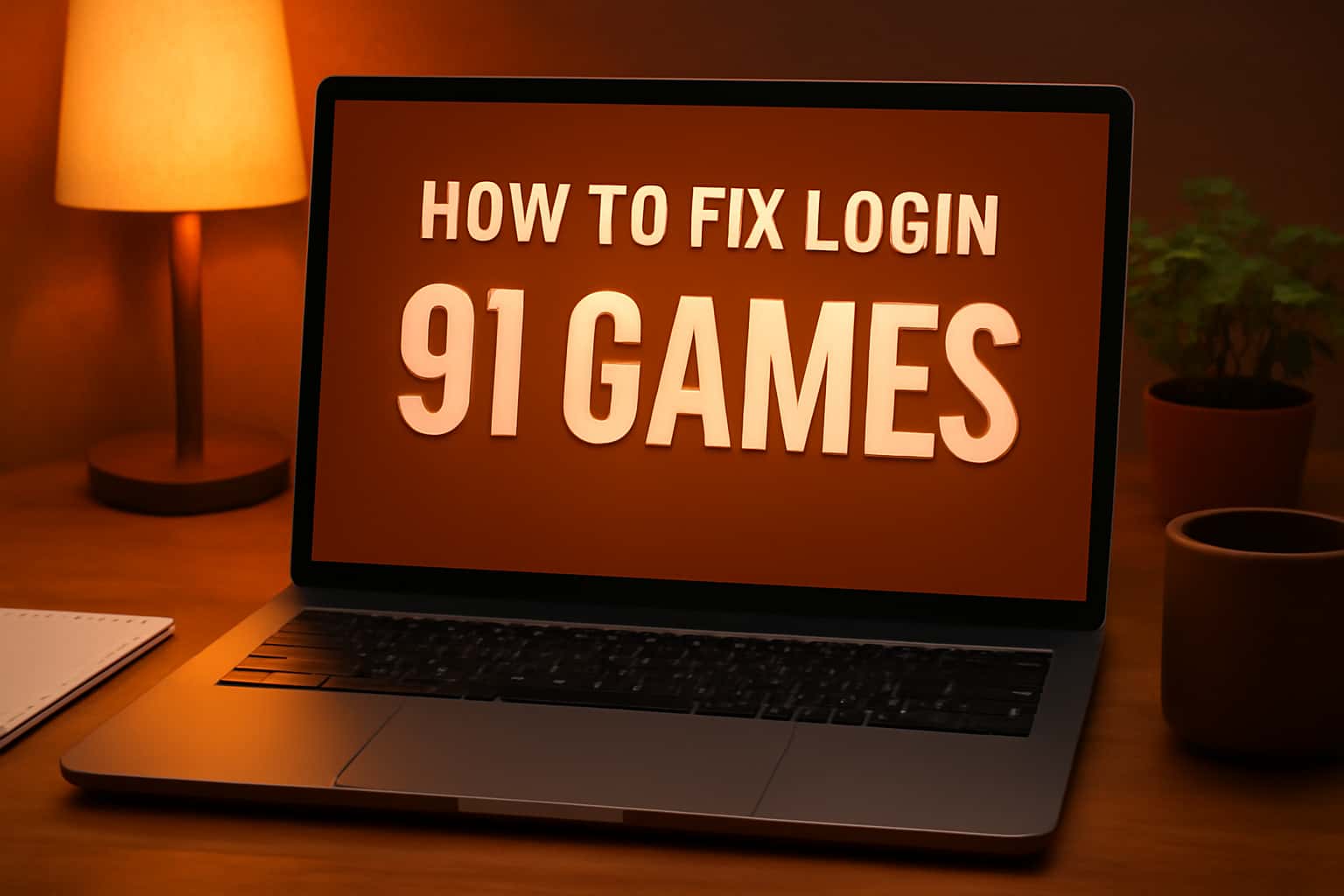 Informative graphic illustrating solutions for login issues with the 91 Games app.