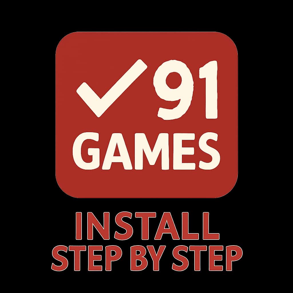 Icon representing installation steps for 91 Games